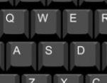 WASD keys on a keyboard
